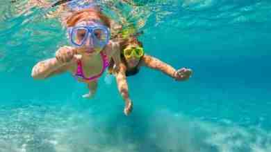 Kinder tauchen auf Bali